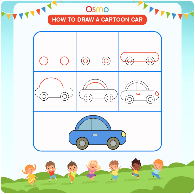 How to Draw a Cartoon Car  A Step-by-Step Tutorial for Kids