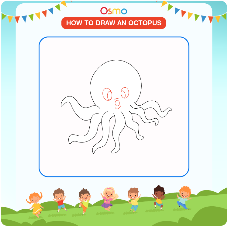 How to draw a cute little octopus 🐙 A 6 easy step tutorial on drawing this  adorable octopus 🐙✨ Follow this space for more suc... | Instagram