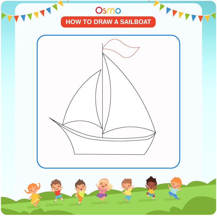 How to Draw a Sail Boat in 6 Steps  Learn To Draw
