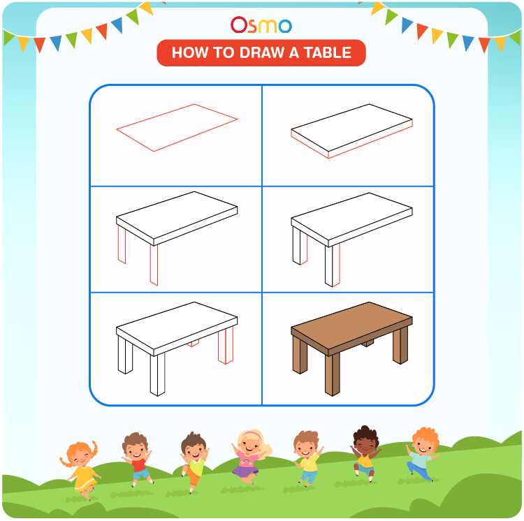 How to Draw a Table A StepbyStep Tutorial for Kids