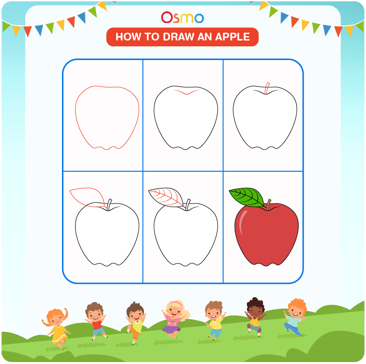 how to draw an apple for kids | Clipart Panda - Free Clipart Images