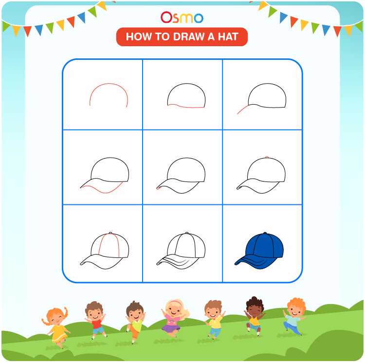 FREE* Follow the Steps to Draw a Hat