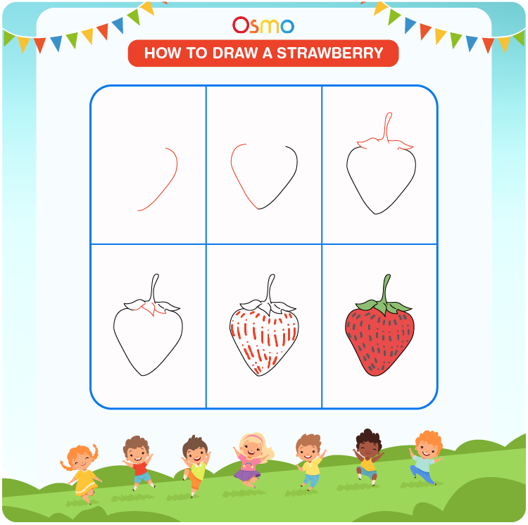 How to Draw a Strawberry A StepbyStep Tutorial for Kids