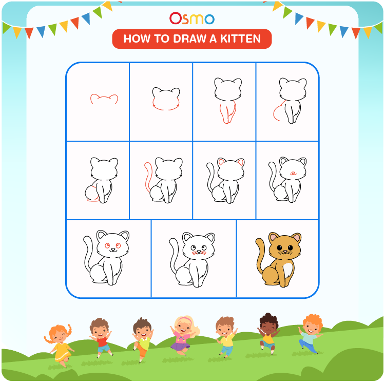 How to Draw Cute Kitten for Kid - Step : Easy And Fun ( Drawing Kitten Book  Step by Step ) (Paperback) - Walmart.com