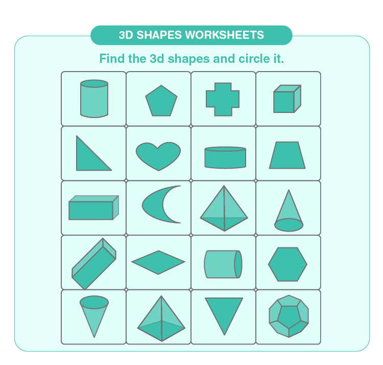 3D Shapes Worksheet  Download Free Printables For Kids