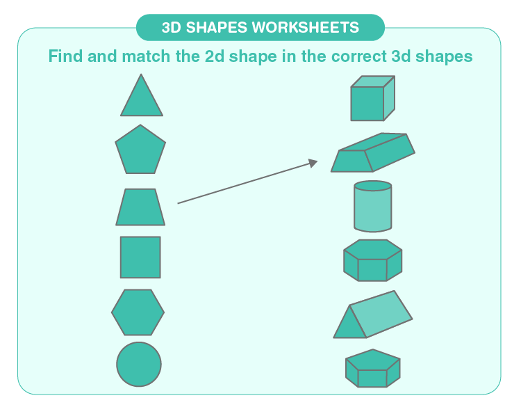 Free Printable 3D Shapes Worksheet Worksheet - kiddoworksheets
