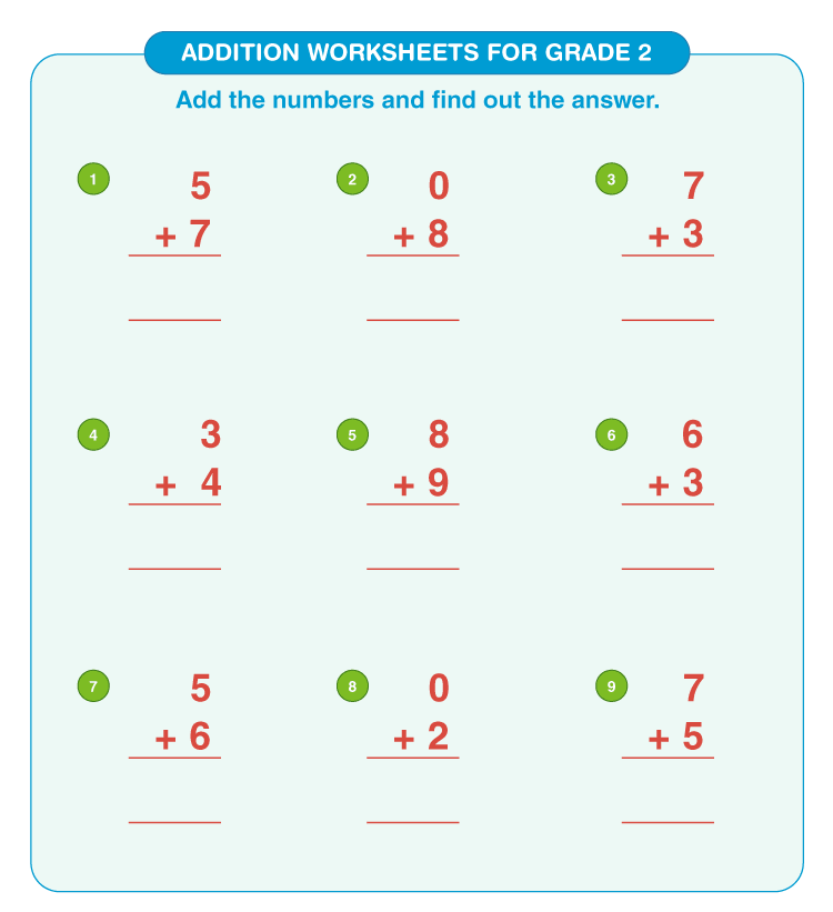 Year 2 Maths Addition Worksheets