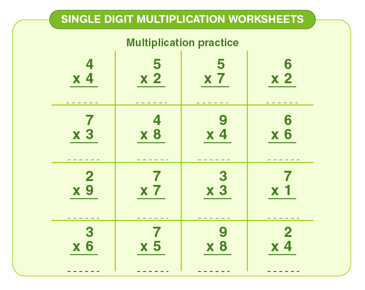 single digit multiplication worksheets download free printables for kids
