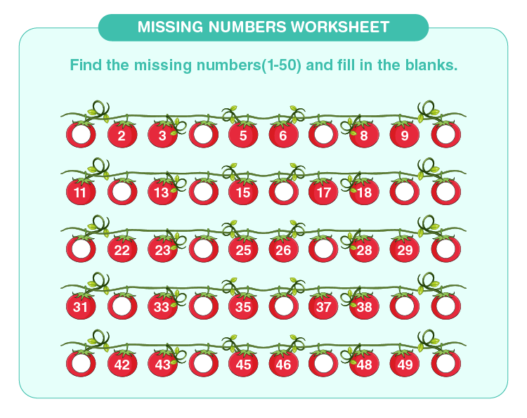 Kindergarten Math Worksheets Missing Numbers Worksheets For Kindergarten