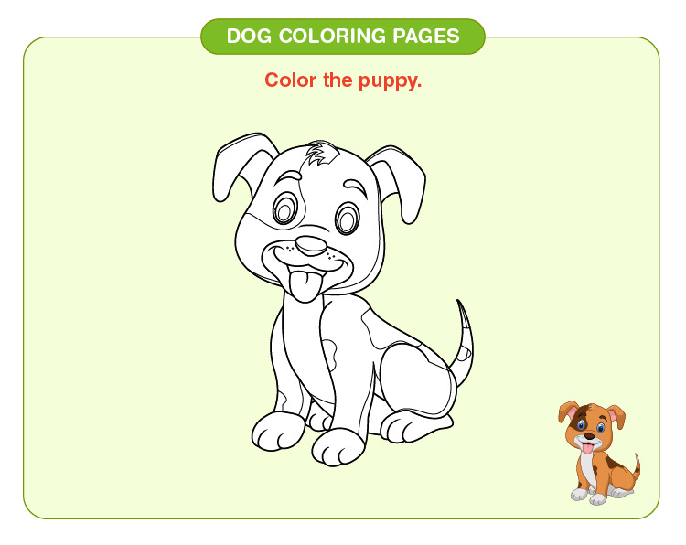 kid coloring pages dog