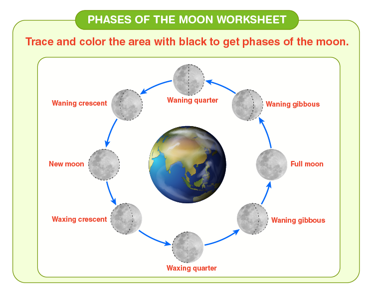 Phases Of The Moon Worksheet Download Free Printables For Kids