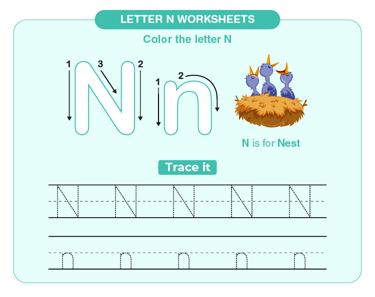 letter n worksheets download free printables