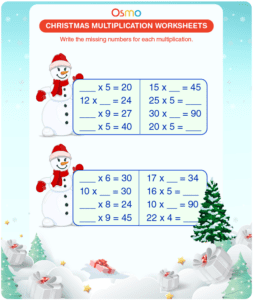 Christmas Multiplication Worksheets | Download Free Printables For Kids