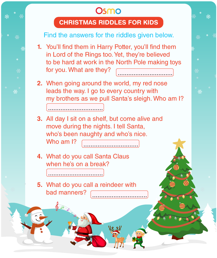 Christmas Riddles For Kids 50 Christmas Riddles With Answers