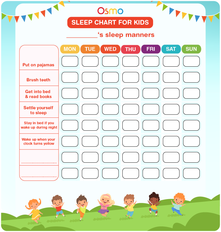 Sleep Chart For Kids Download Free Printables