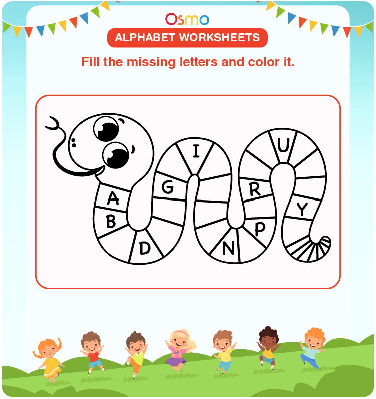 Coloring The Alphabet Worksheets